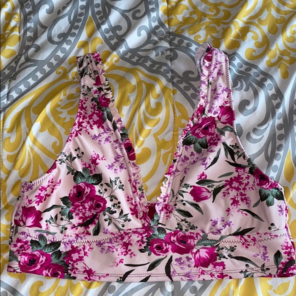 Cute floral bathing suit top